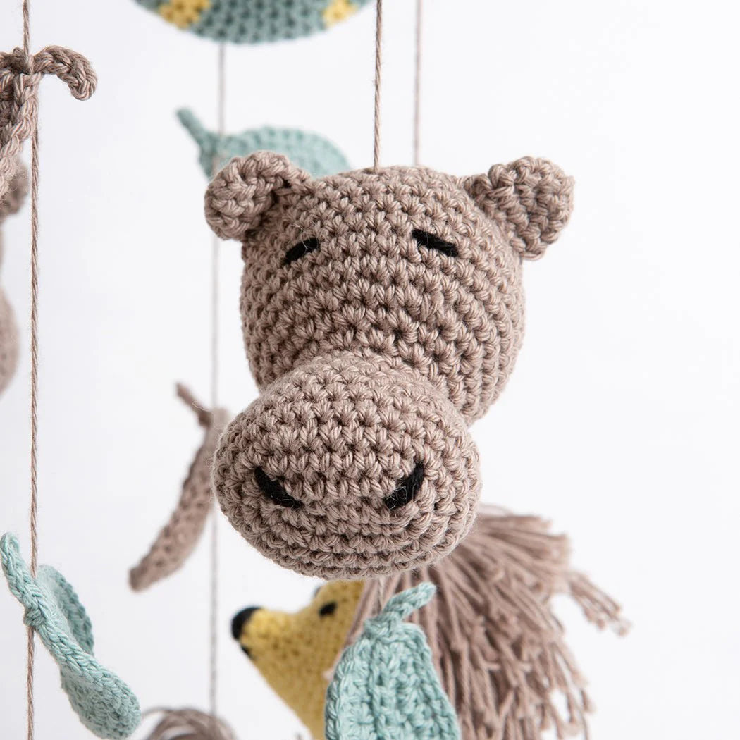 Crochet  Lion & Snake Baby Mobile