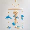 Luxury Handmade Crochet Ocean Cot Mobile – Jellyfish, Whale, Turtle & Sea Animals Baby Nursery & Crib Mobile Joy Gift London