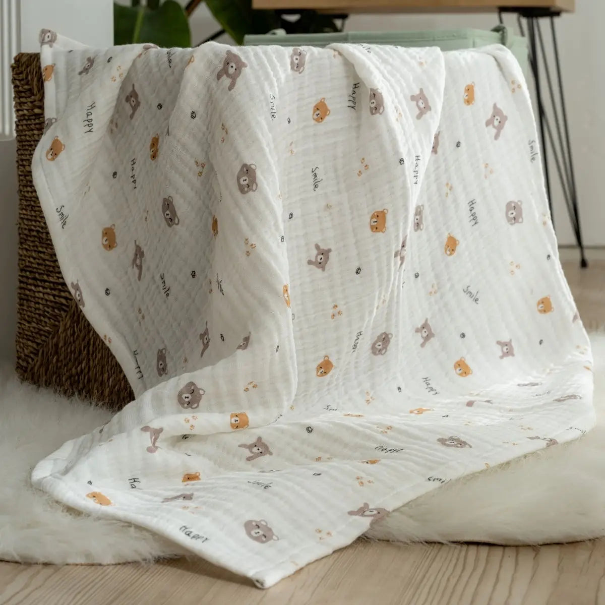 Muslin Baby Blanket, 100% Cotton OEKO-TEX® Certified, 80×80 cm, Gift Boxed  Joy Gift London
