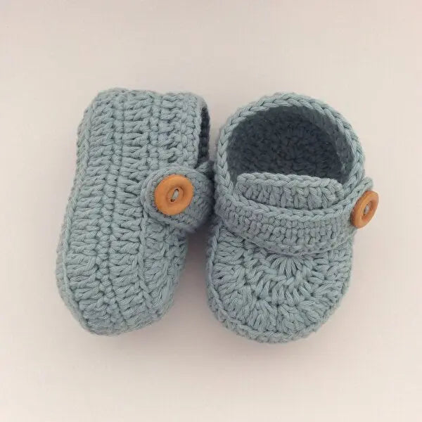 Crochet Baby Shoes Blue - Joy Gift London