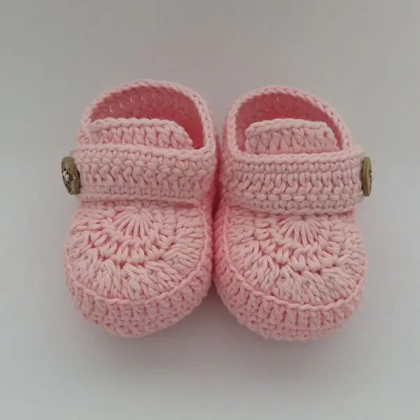 Crochet Baby Shoes Pink - Joy Gift London