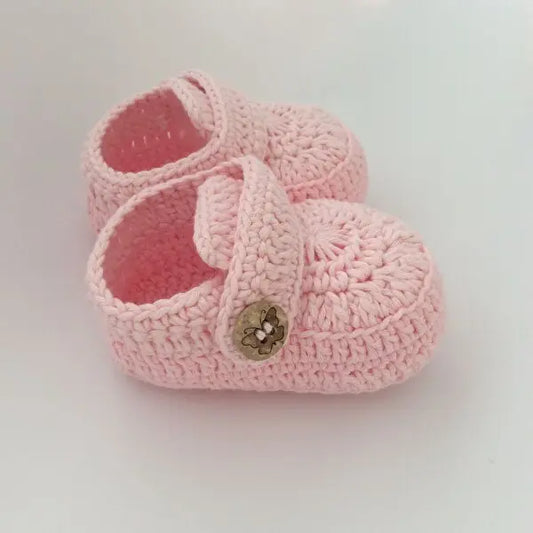 Crochet Baby Shoes Pink - Joy Gift London