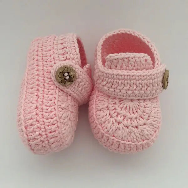 Crochet Baby Shoes Pink - Joy Gift London