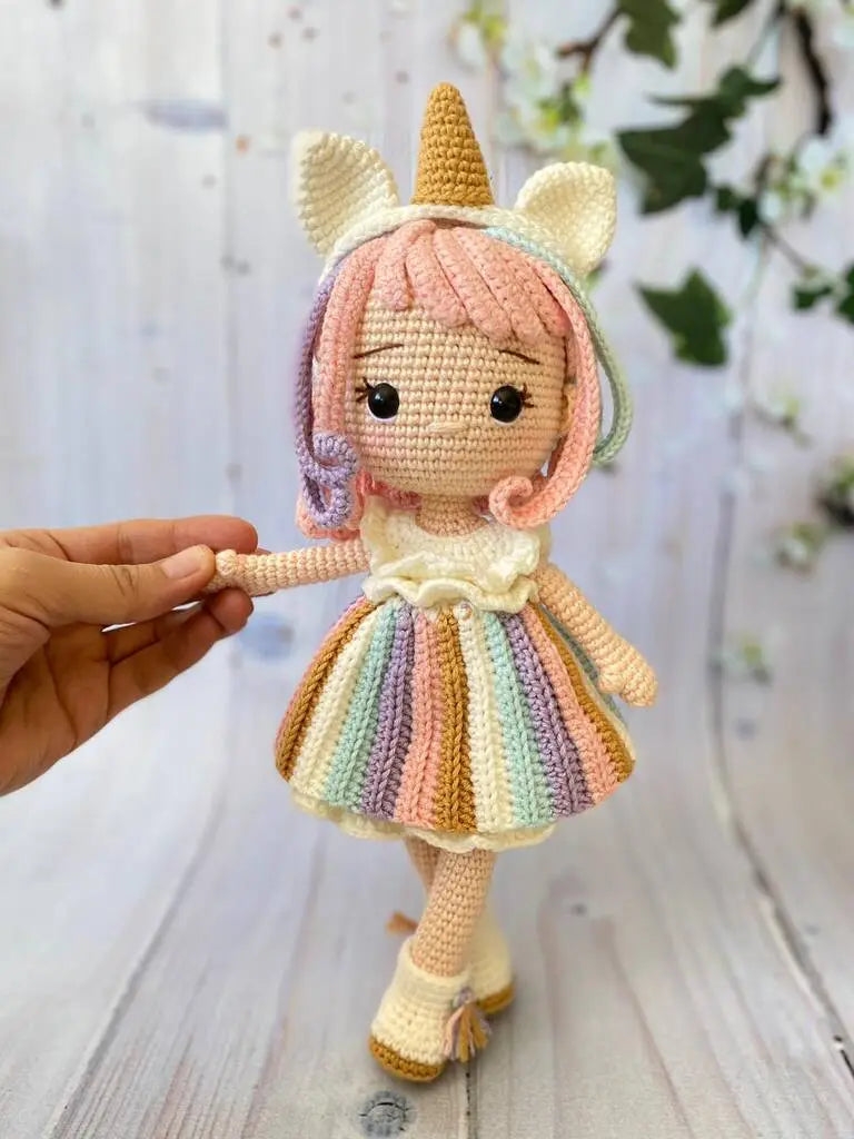 Crochet Unicorn Girl Doll Toy TrendyToy