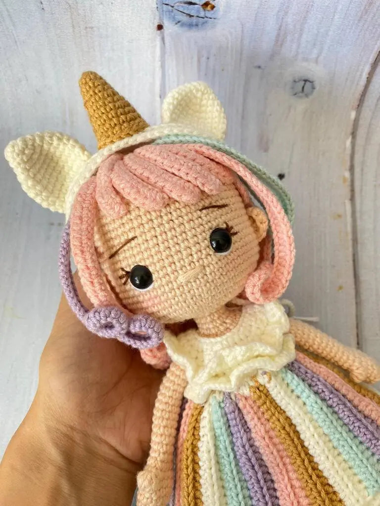 Crochet Unicorn Girl Doll Toy TrendyToy