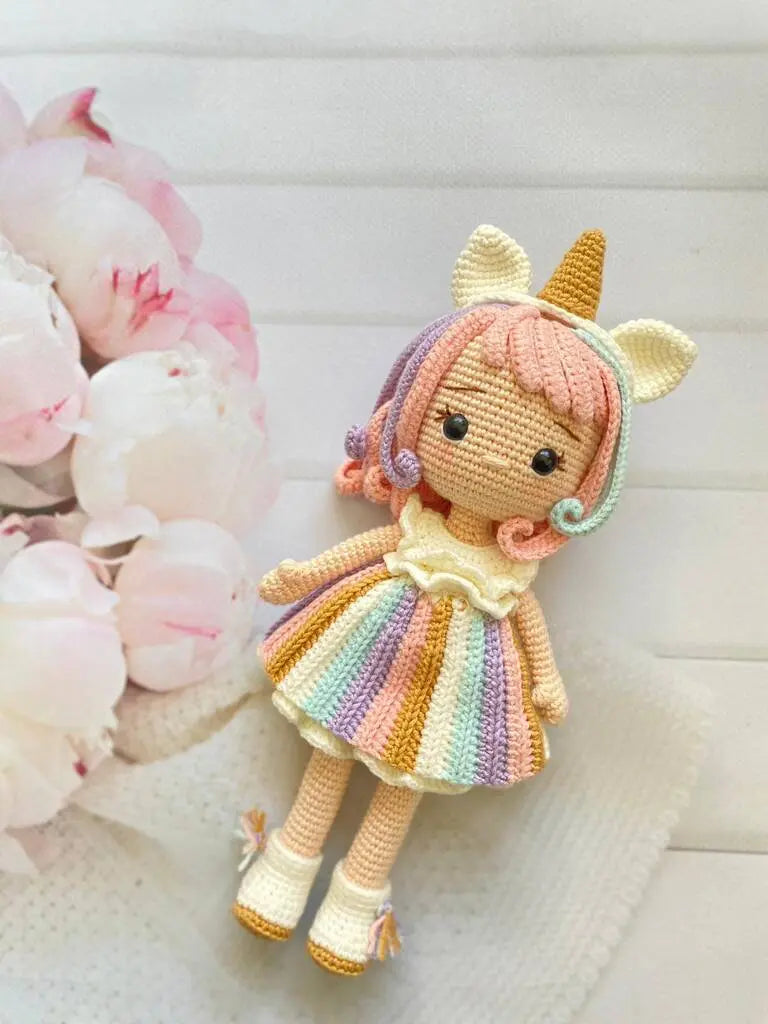 Crochet Unicorn Girl Doll Toy TrendyToy