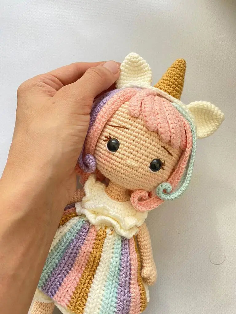 Crochet Unicorn Girl Doll Toy TrendyToy