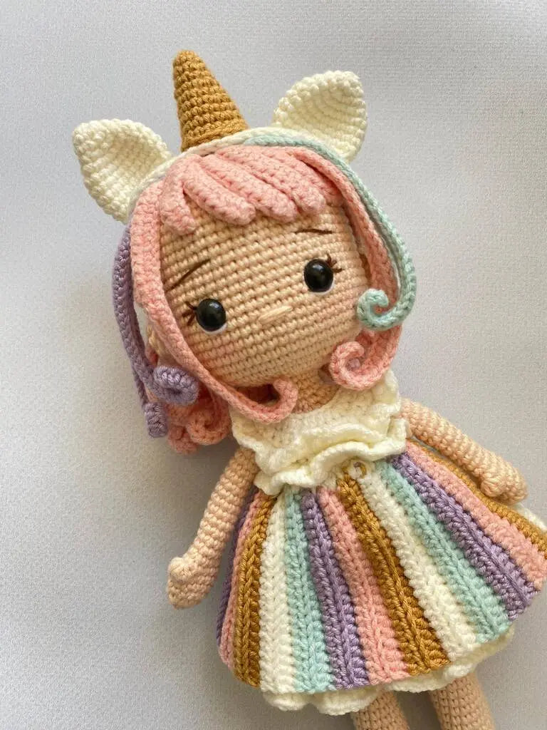 Crochet Unicorn Girl Doll Toy TrendyToy