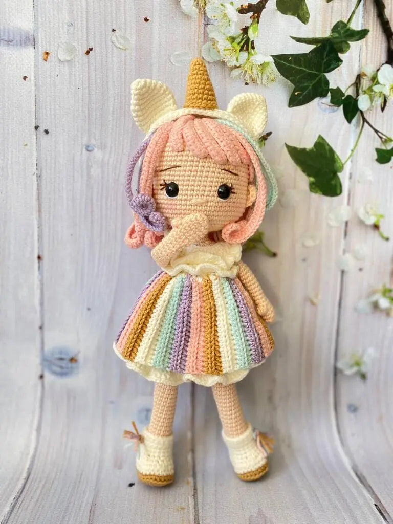 Crochet Unicorn Girl Doll Toy TrendyToy