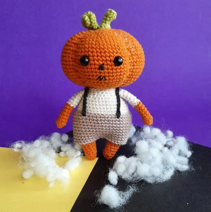 Crochet Pumpkin man Joy Gift London