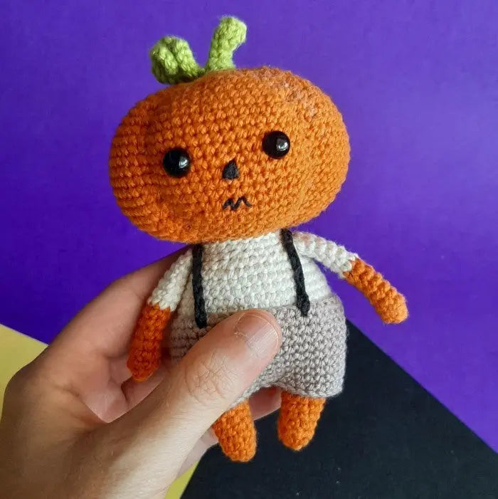 Crochet Pumpkin man Joy Gift London