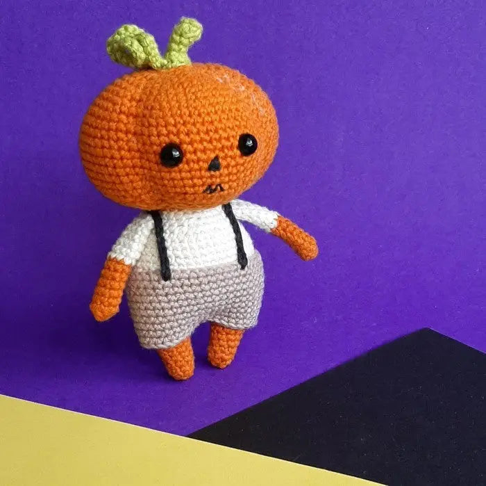 Crochet Pumpkin man Joy Gift London