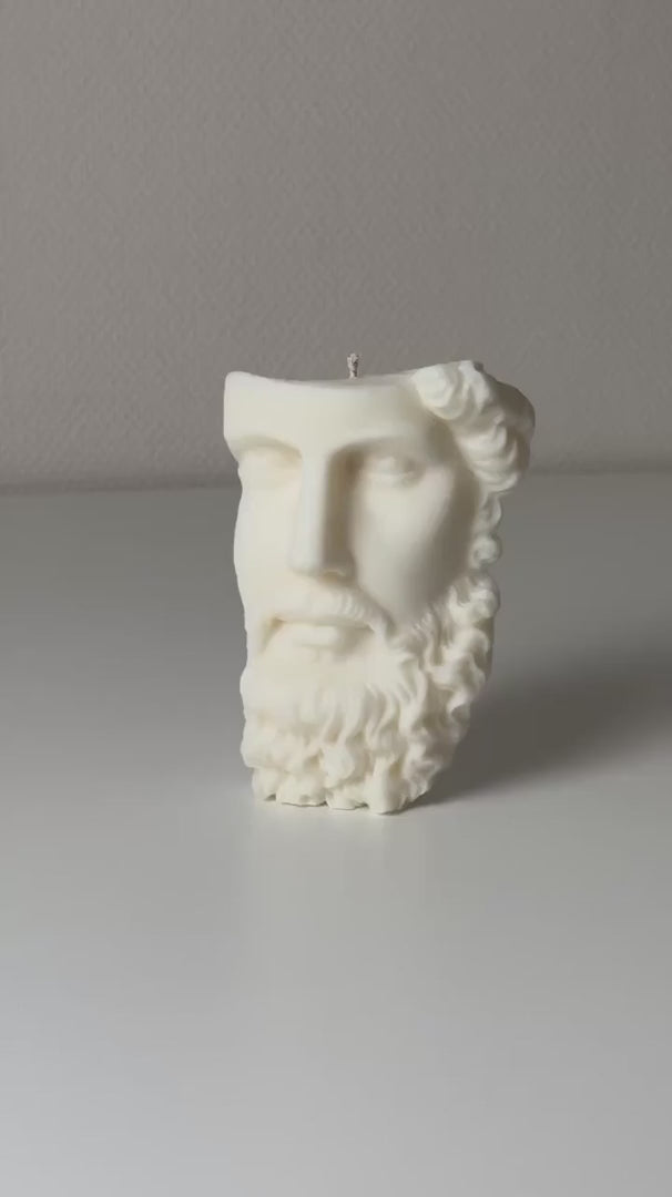 Roman Bust Sculpture Candle – Classical Art Inspired Decorative Candle