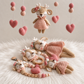 Luxury Handmade Crochet Deer Newborn Gift Set – 6 Piece