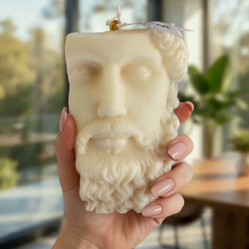 Roman Bust Sculpture Candle – Classical Art Inspired Decorative Candle