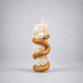 Snake Rose - Pillar Candle - Hand Painted Gold Edition