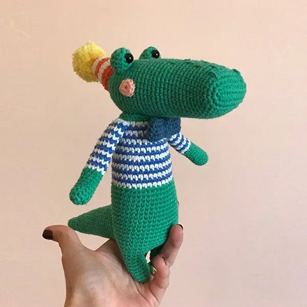 Crochet Cute Crocodile Toy - Joy Gift London