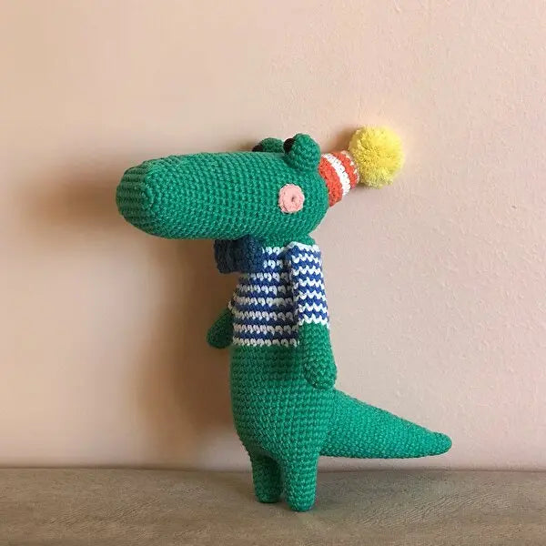 Crochet Cute Crocodile Toy - Joy Gift London