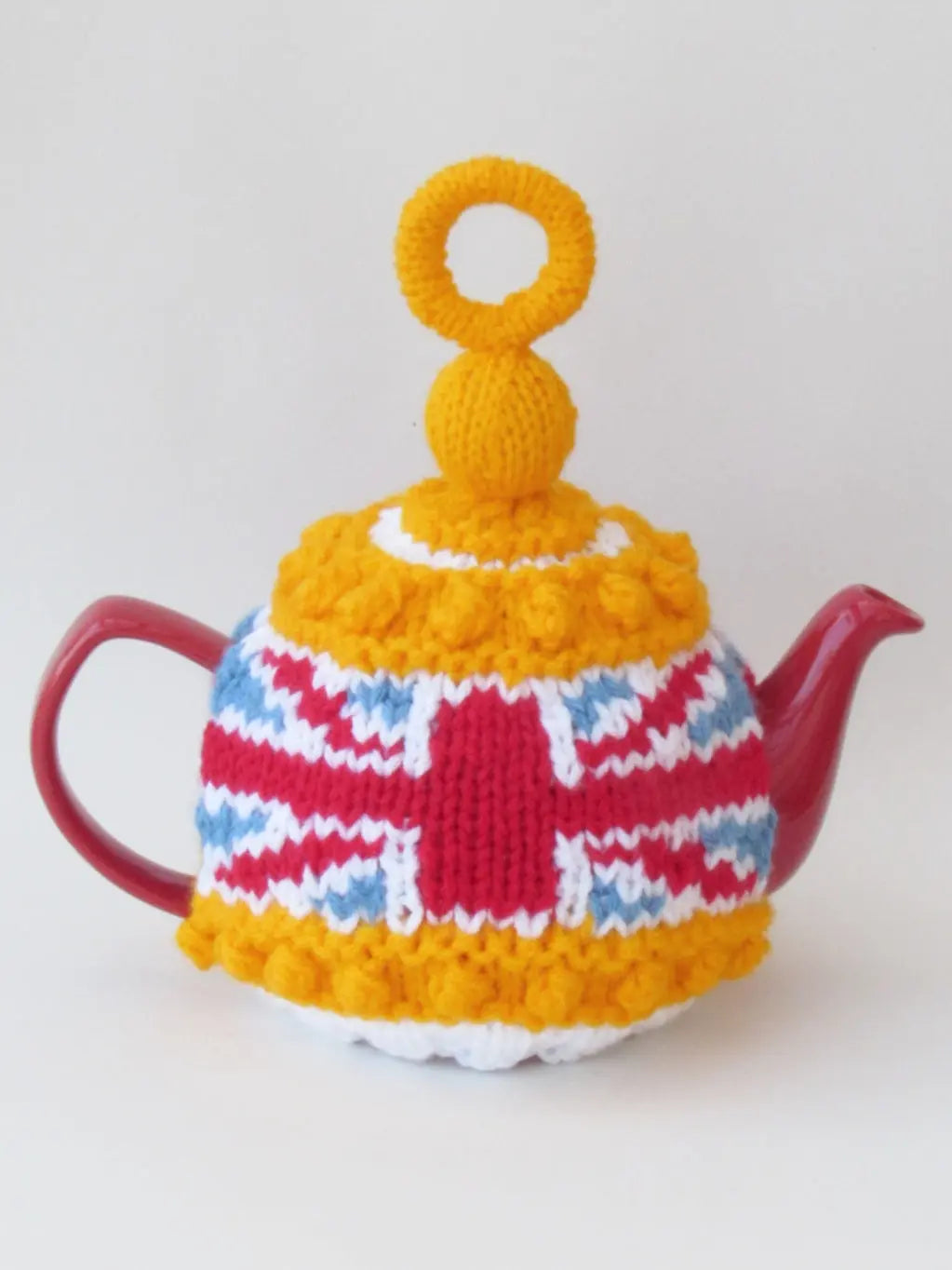 Handmade Crochet Union Jack Tea Pot Cosy - Joy Gift London