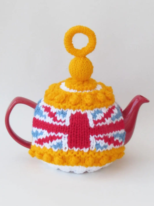 Handmade Crochet Union Jack Tea Pot Cosy - Joy Gift London