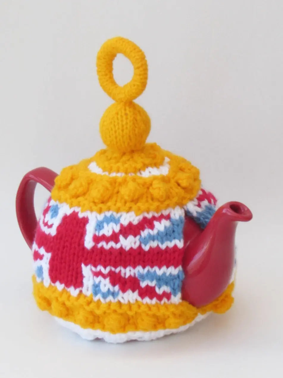 Handmade Crochet Union Jack Tea Pot Cosy - Joy Gift London