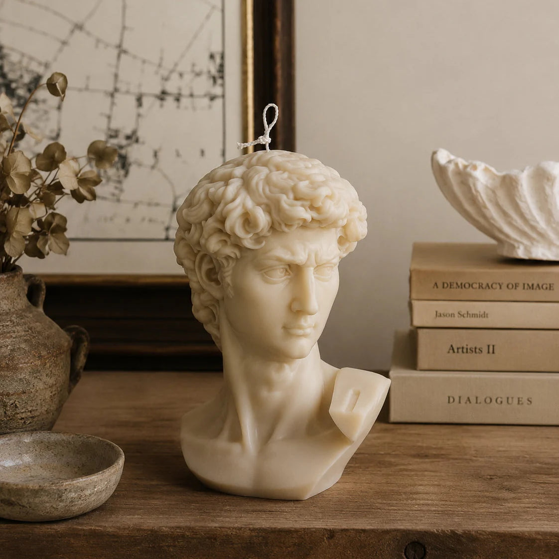 David Bust Sculpture Candle