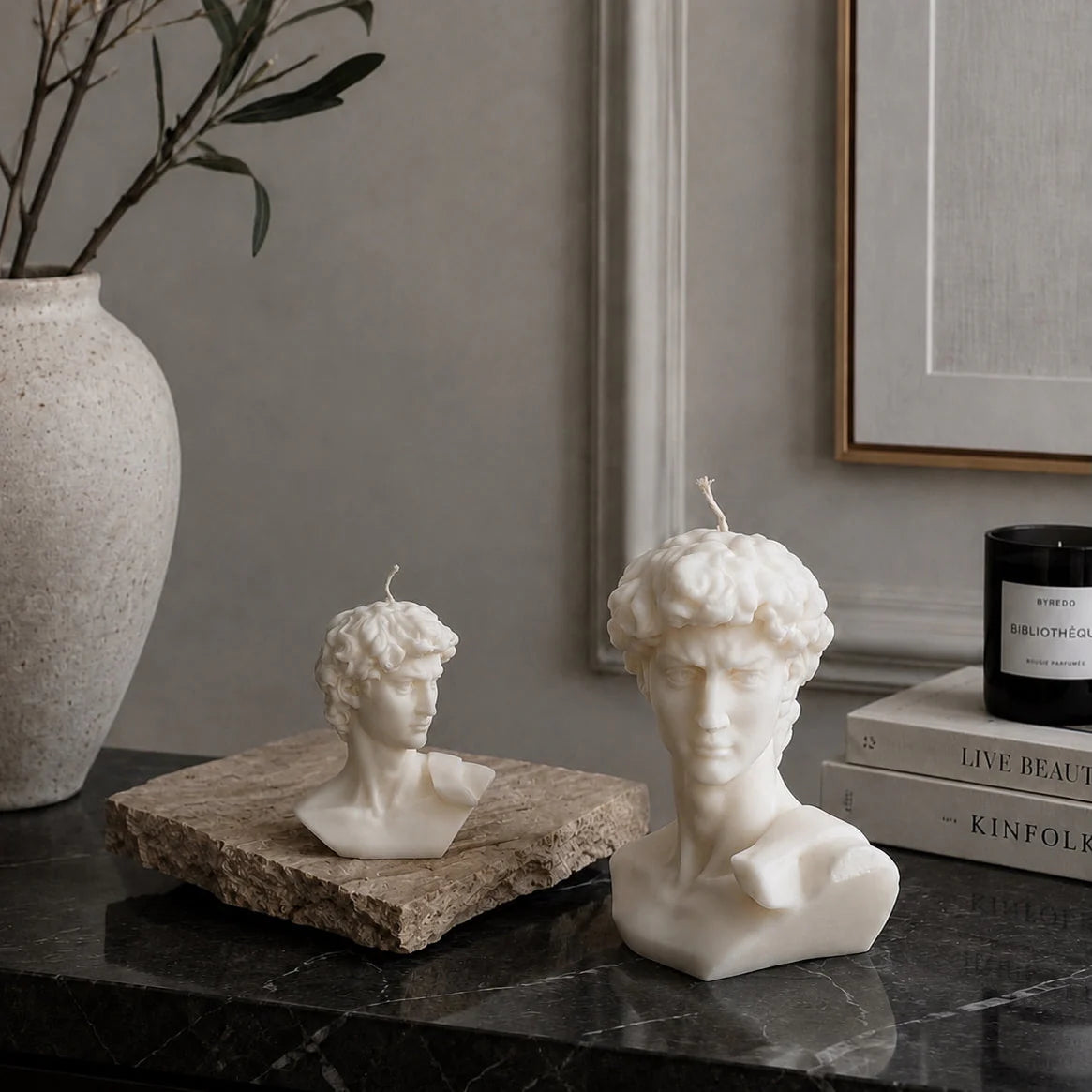 David Bust Sculpture Candle
