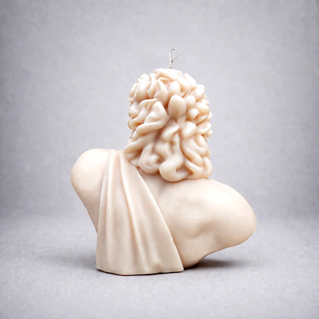 Zeus Bust Candle – Ivory Classical Sculpture Candle