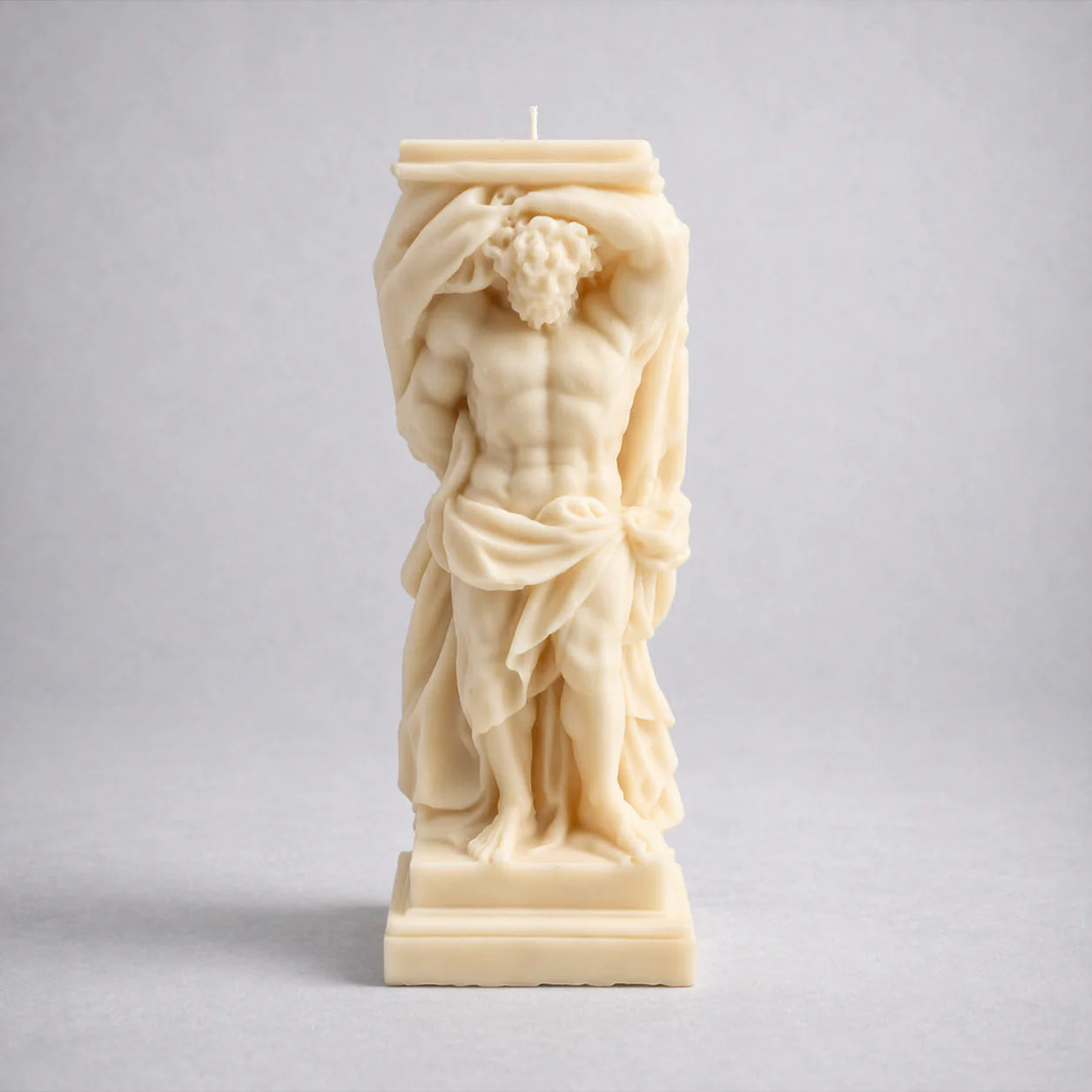 Large Atlant Sculpture Candle – Handmade Classical Statue Candle