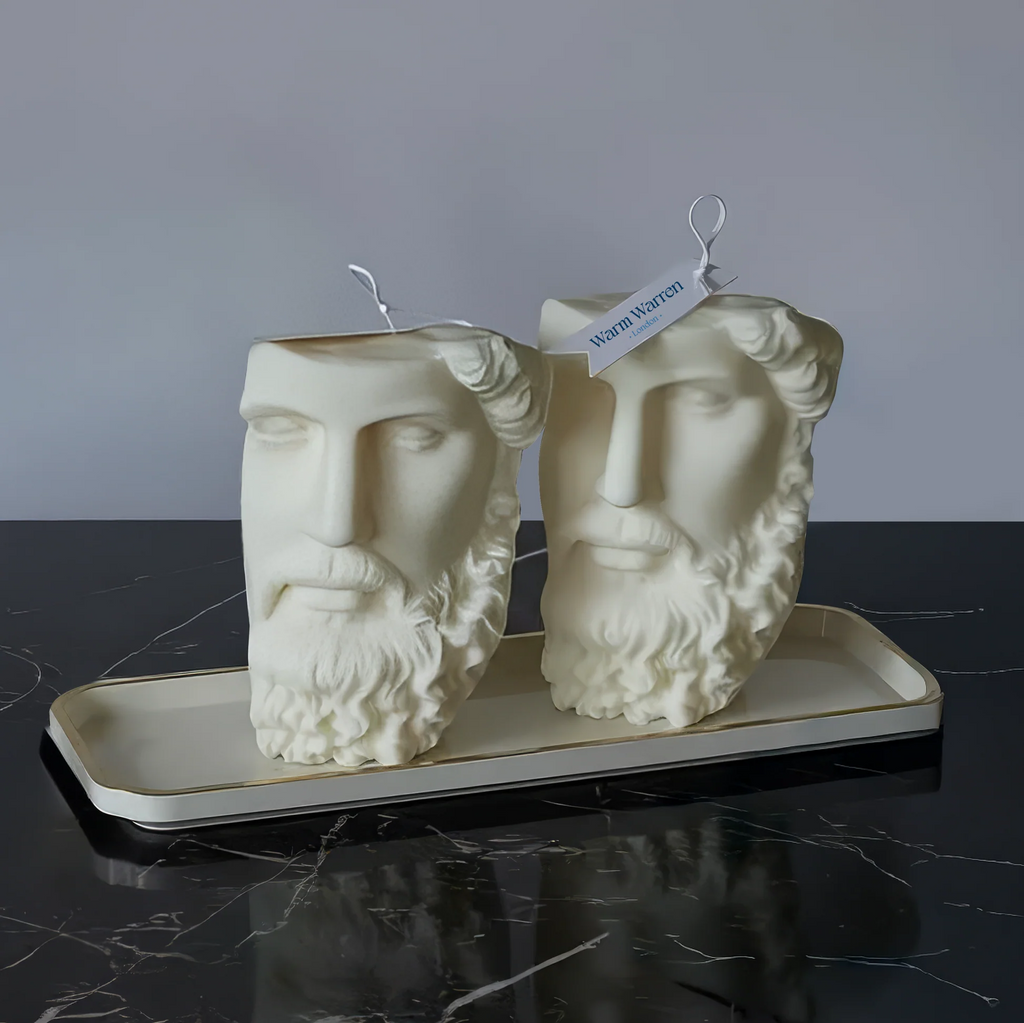 Roman Bust Sculpture Candle – Classical Art Inspired Decorative Candle