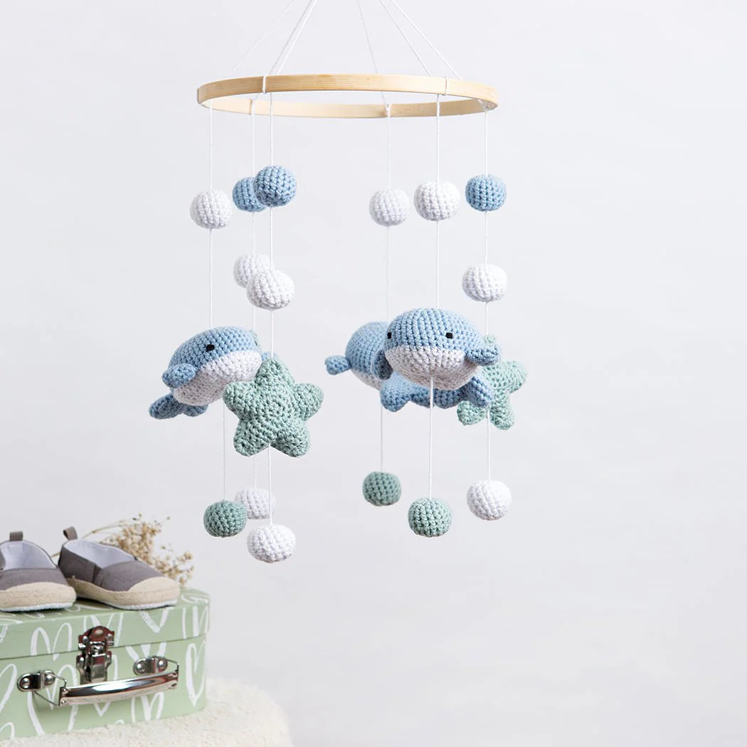 Crochet Starfish and Whale Baby Mobile TrendyToy