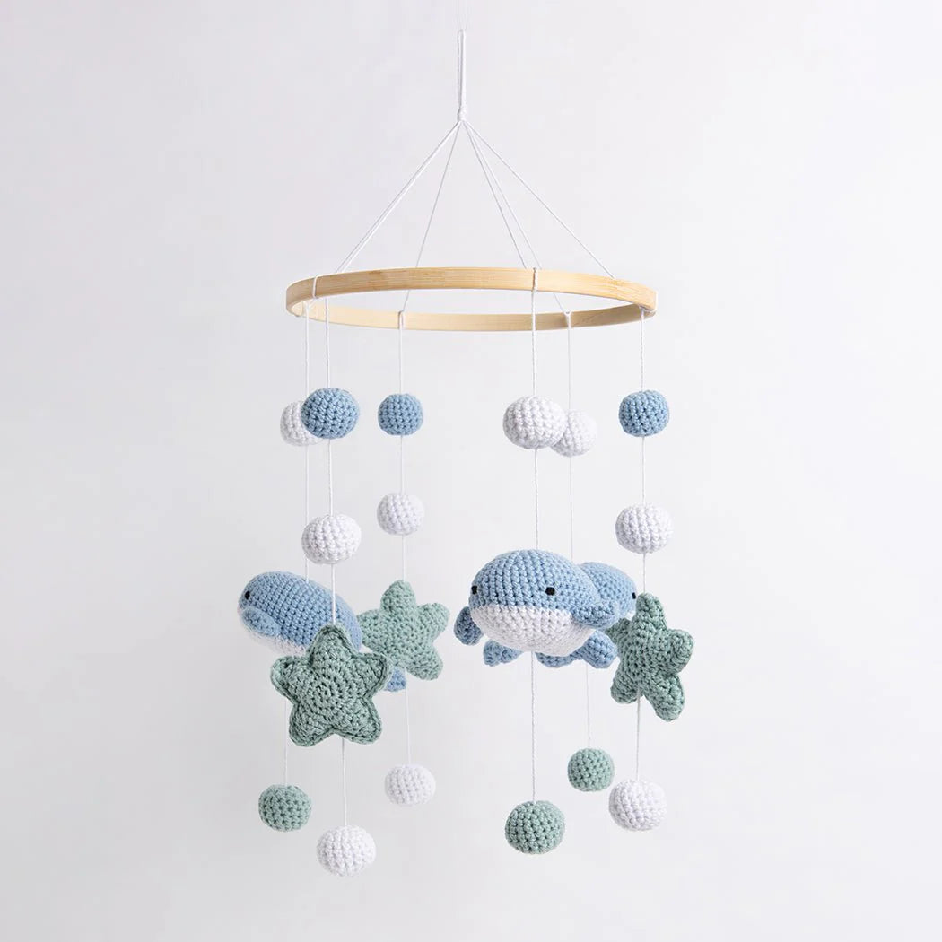 Crochet Starfish and Whale Baby Mobile TrendyToy