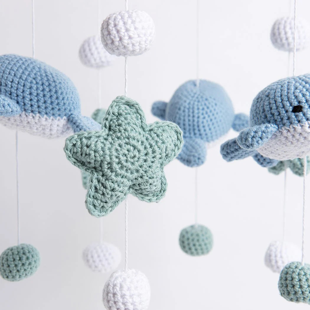 Crochet Starfish and Whale Baby Mobile TrendyToy