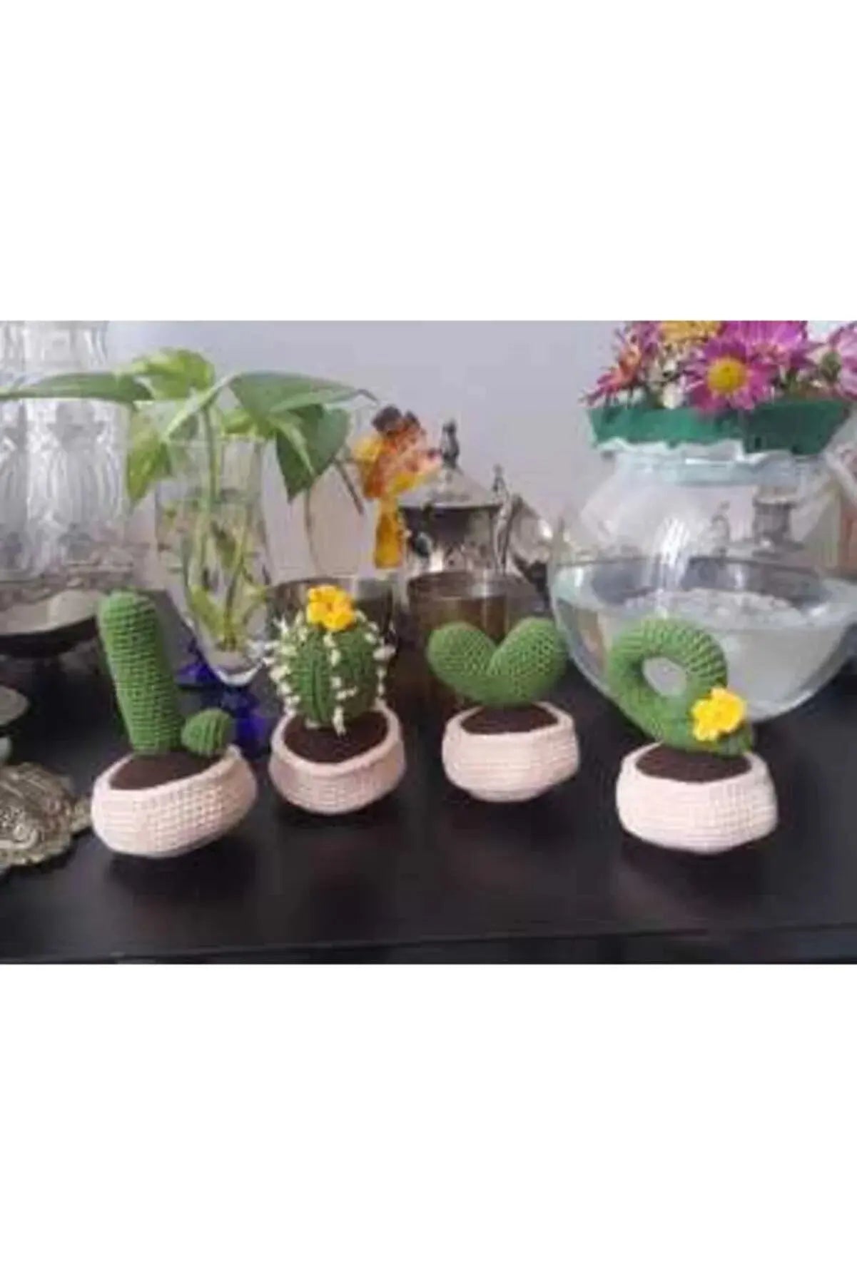 4 pcs Crochet Creative Love Letter Plants Succulent Joy Gift London