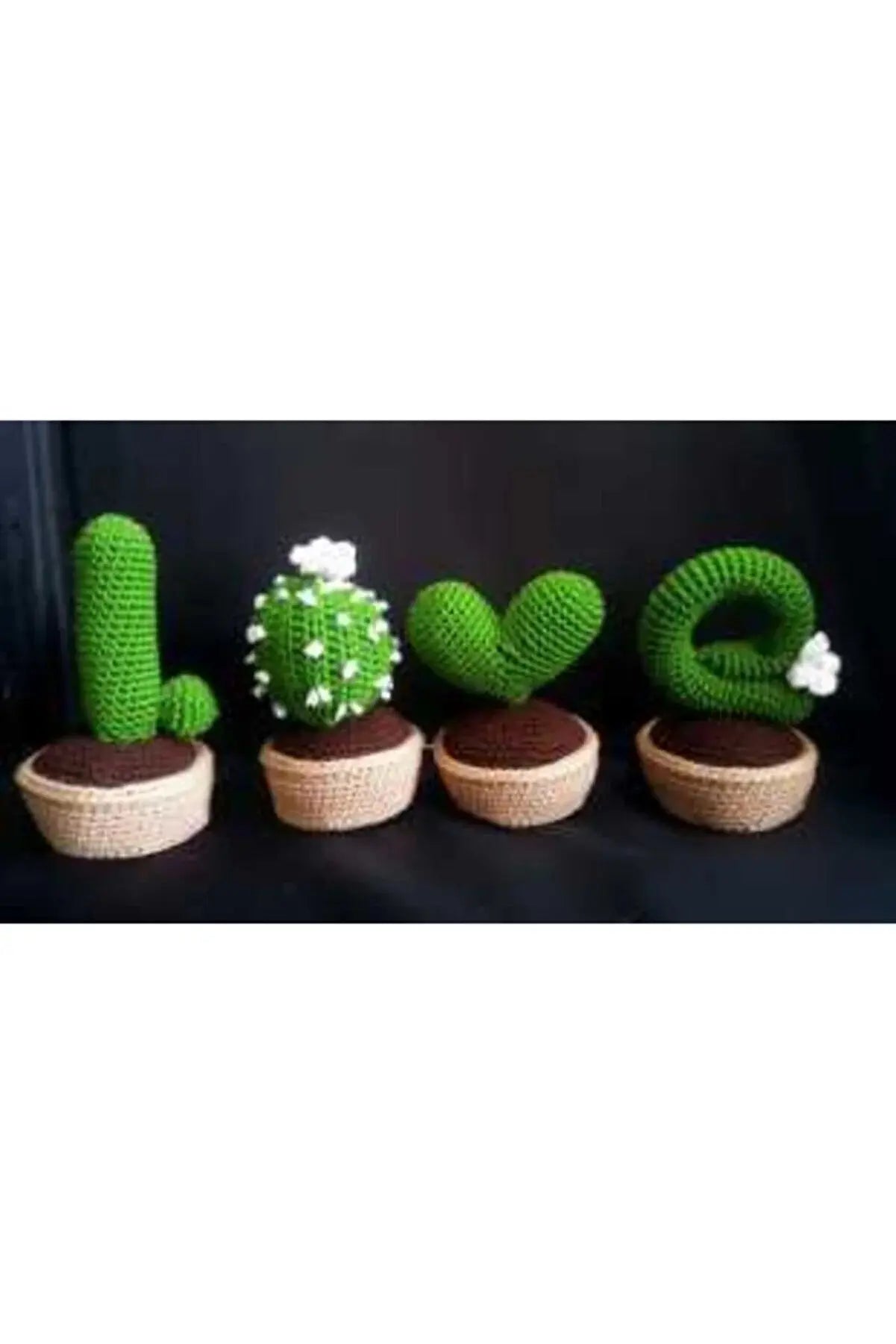 4 pcs Crochet Creative Love Letter Plants Succulent Joy Gift London