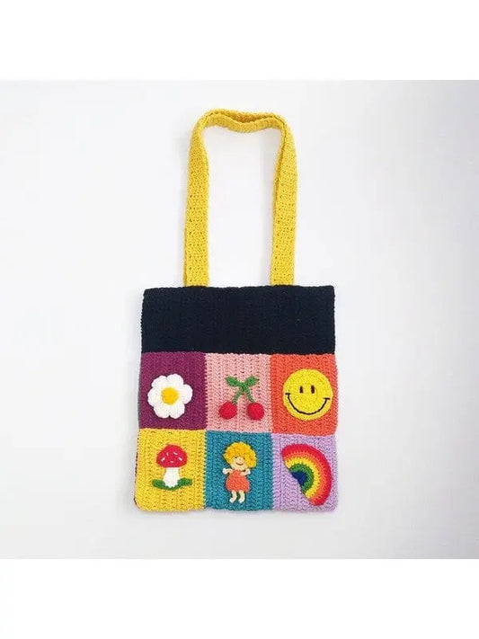 Colourful Crochet Shoulder Bag | Knitted | Bags, Shoulder Bags, tote bag, Tote Bags, totebag | Joy Gift London Limited