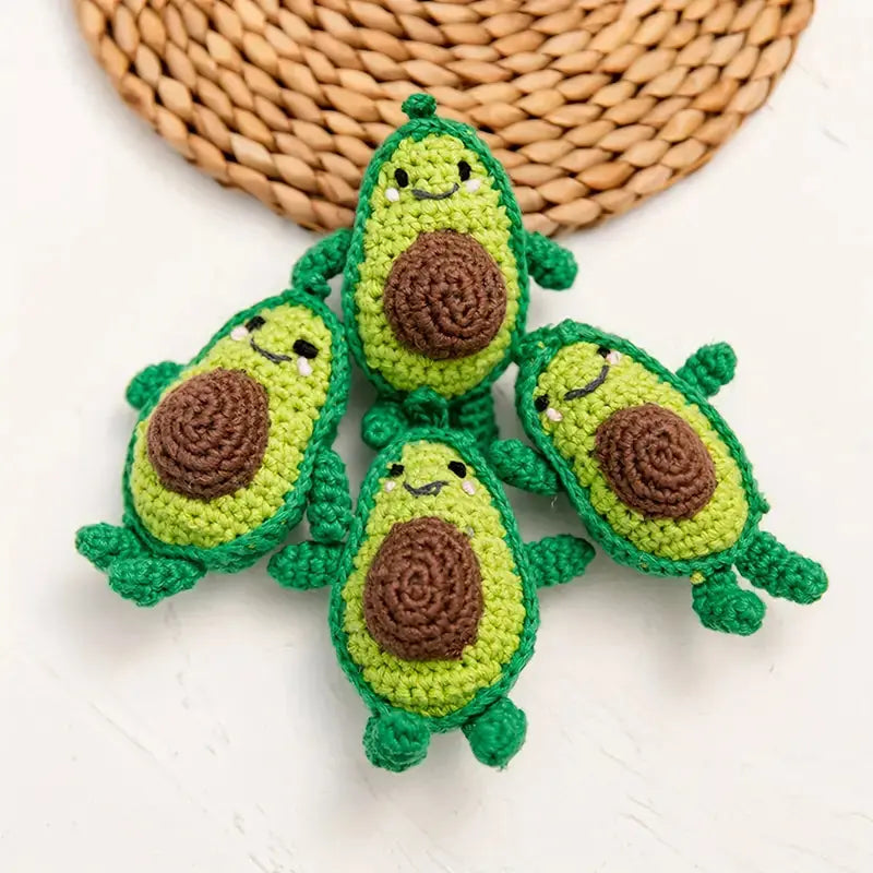 Crochet Avocado Baby Pendant Toy Birthday Gift 0-3 Years Old Joy Gift London