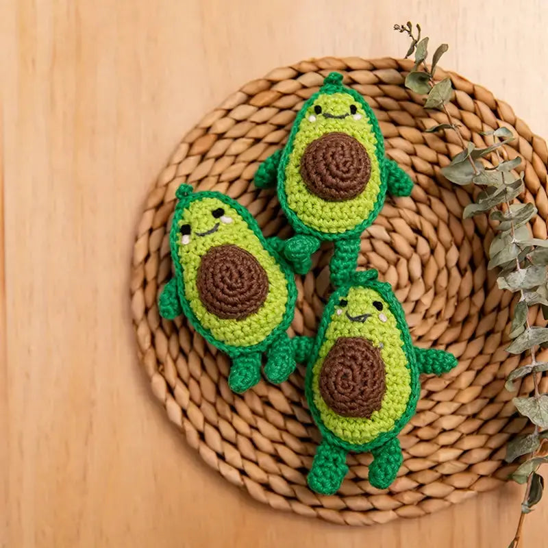 Crochet Avocado Baby Pendant Toy Birthday Gift 0-3 Years Old Joy Gift London