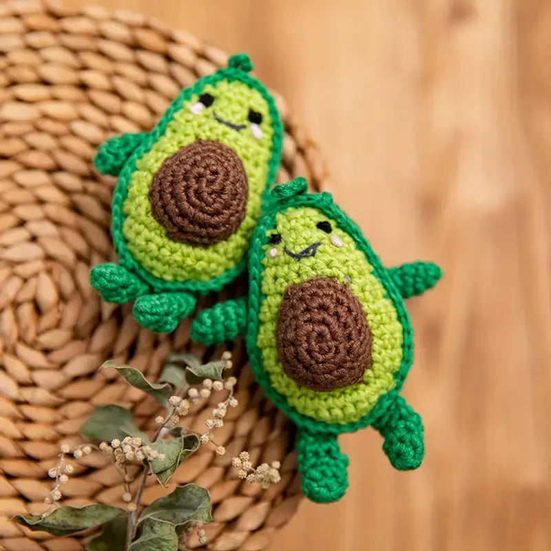 Crochet Avocado Baby Pendant Toy Birthday Gift 0-3 Years Old Joy Gift London