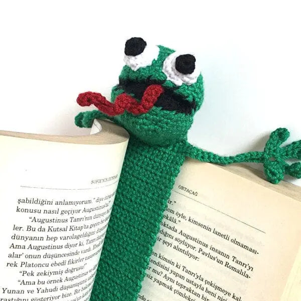 Crochet Bookmark Cute Frog Joy Gift London