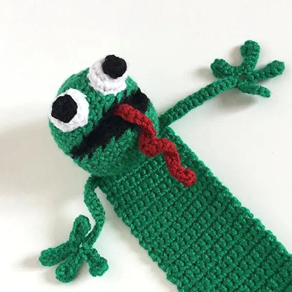 Crochet Bookmark Cute Frog Joy Gift London