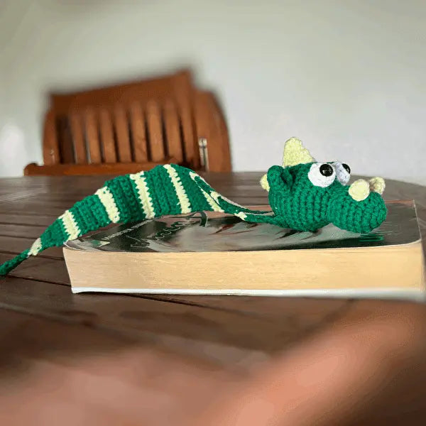 Crochet Bookmark Dinosaur Joy Gift London