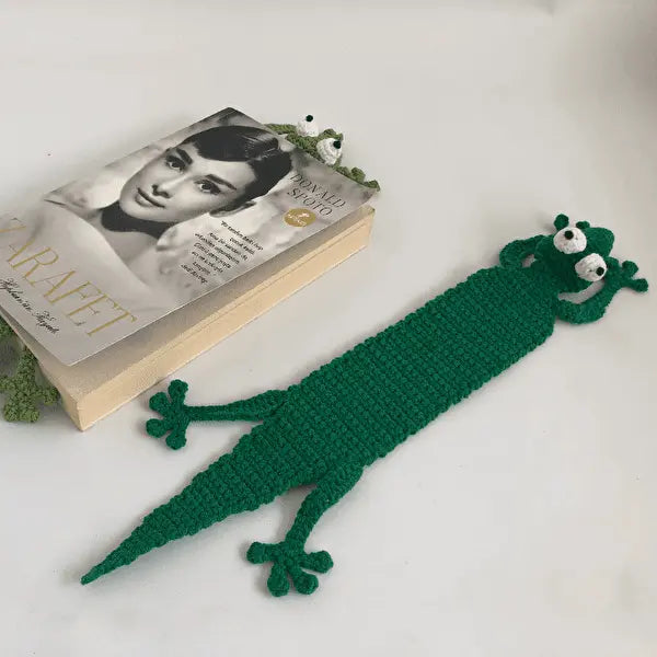 Crochet Bookmark Frog Joy Gift London