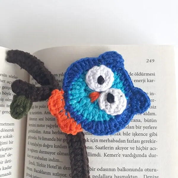 Crochet Bookmark Owl Joy Gift London