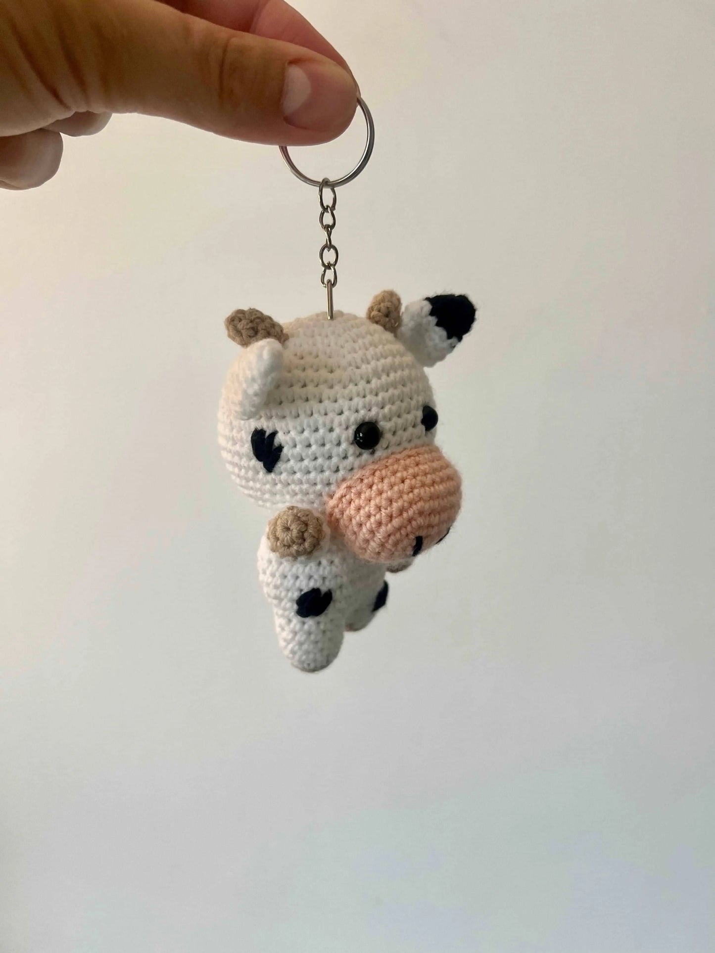 Crochet Cute Cow Keychain Joy Gift London