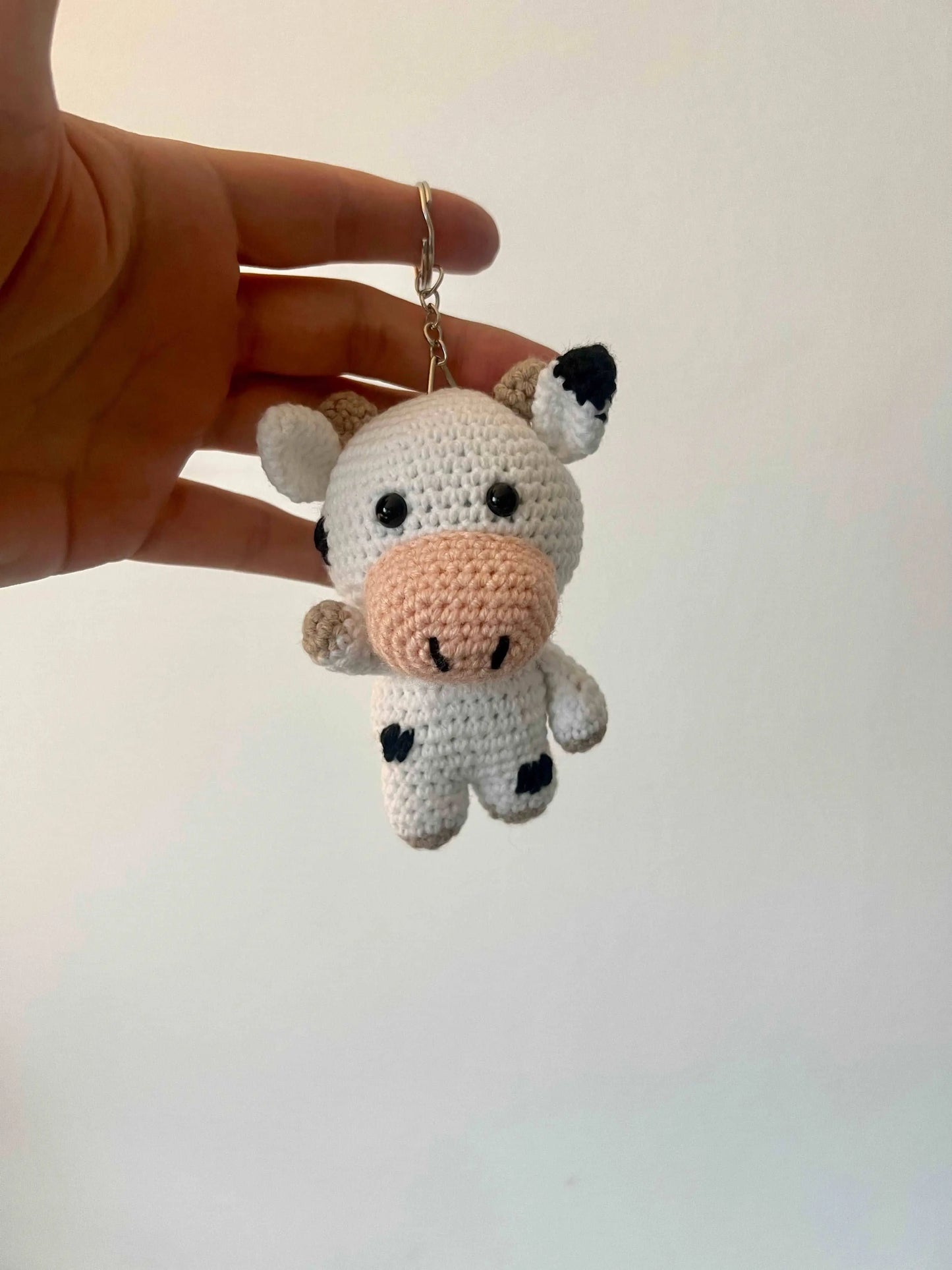 Crochet Cute Cow Keychain Joy Gift London