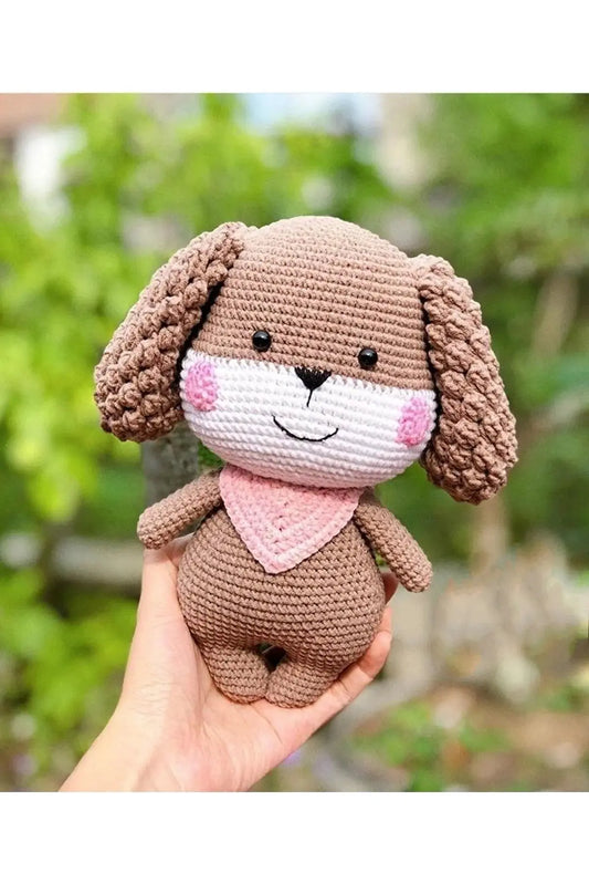 Crochet Cute Dog Toy Crochet SHEIN Brown 