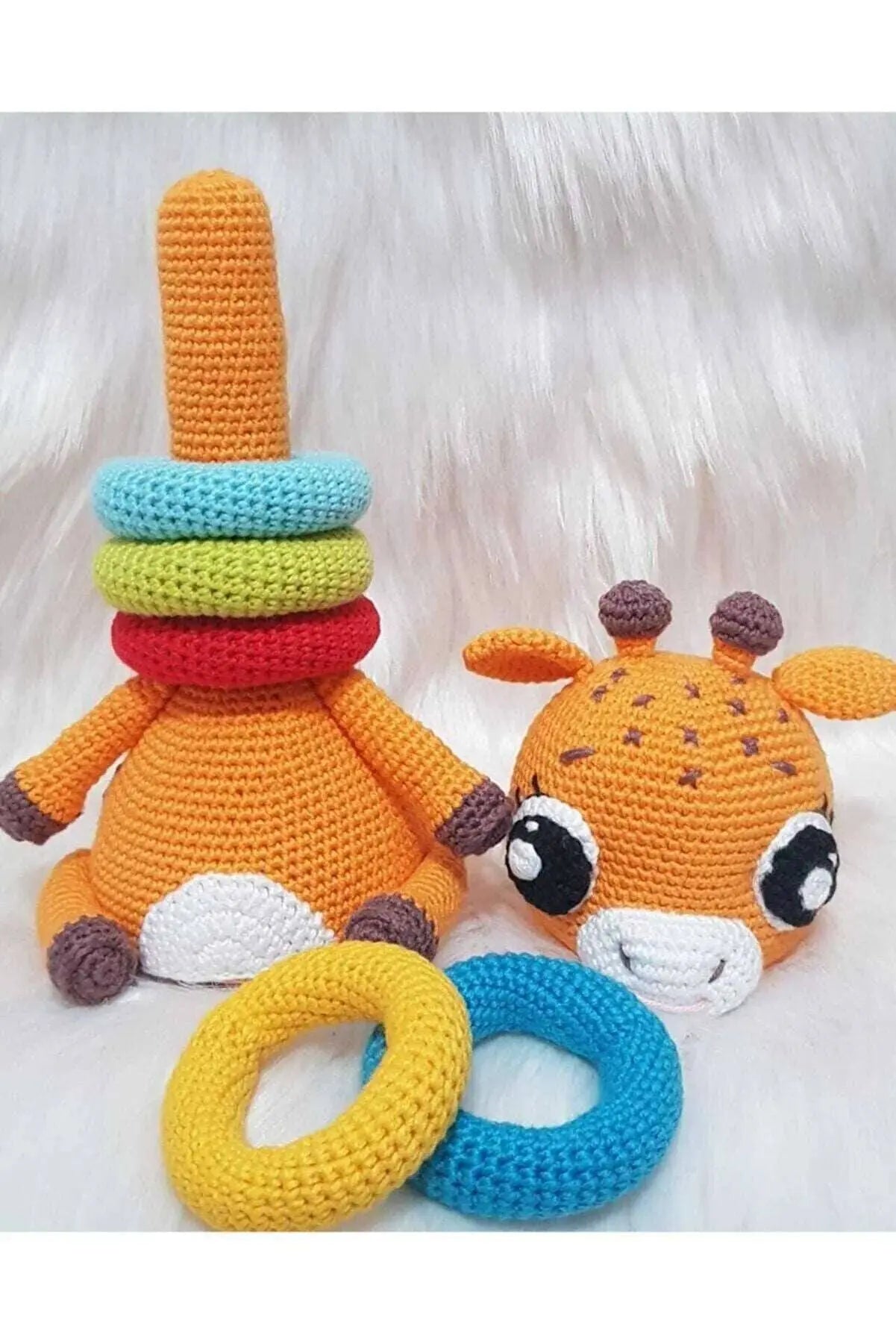 Crochet Cute Giraffe Stacking Toy Joy Gift London