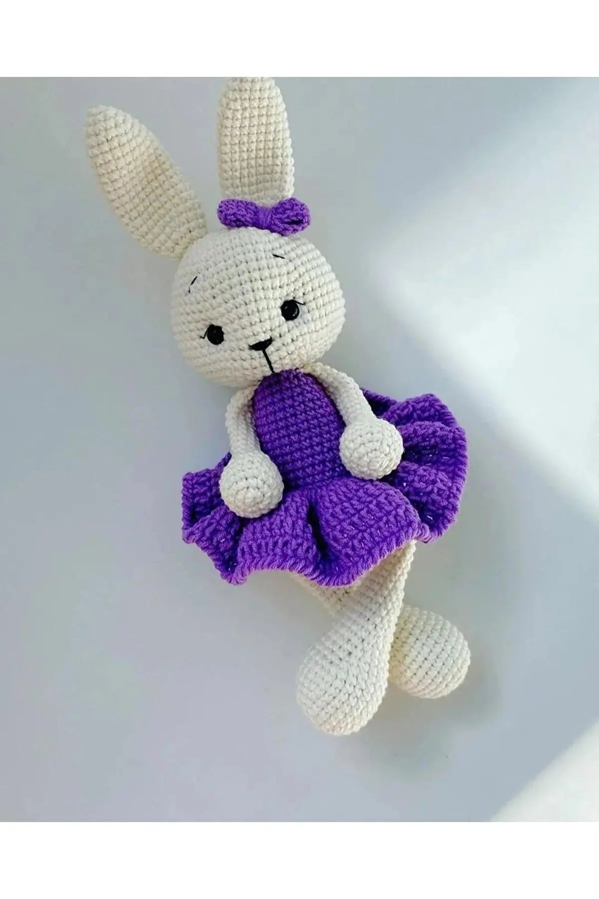 Crochet Cute Rabbit in Magenta Dress Toy Crochet TrendyToy 