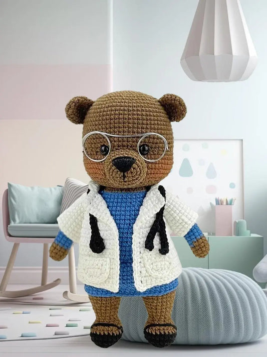 Crochet Doctor Teddy Bear Toy Crochet TrendyToy 